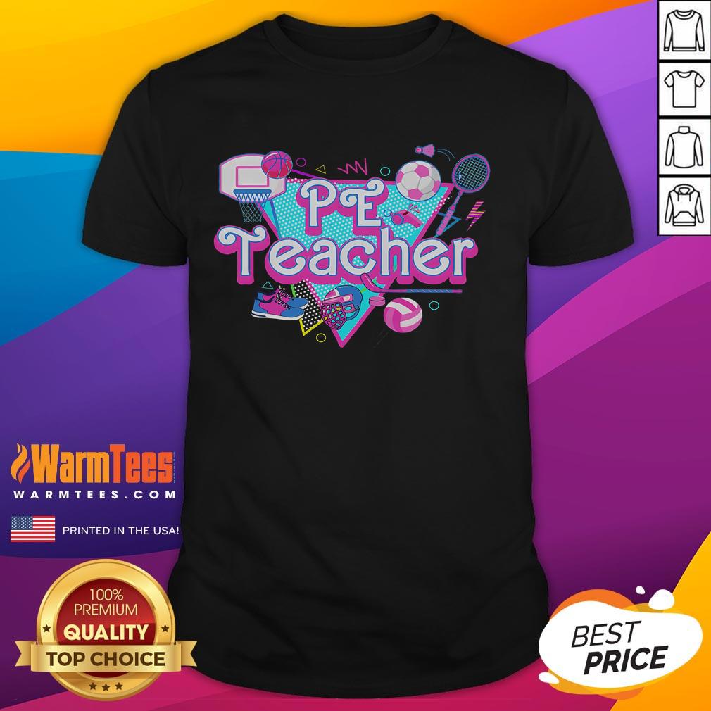Awesome PE Teacher T-Shirt featuring a fun design, perfect for physical education teachers and sports enthusiasts.