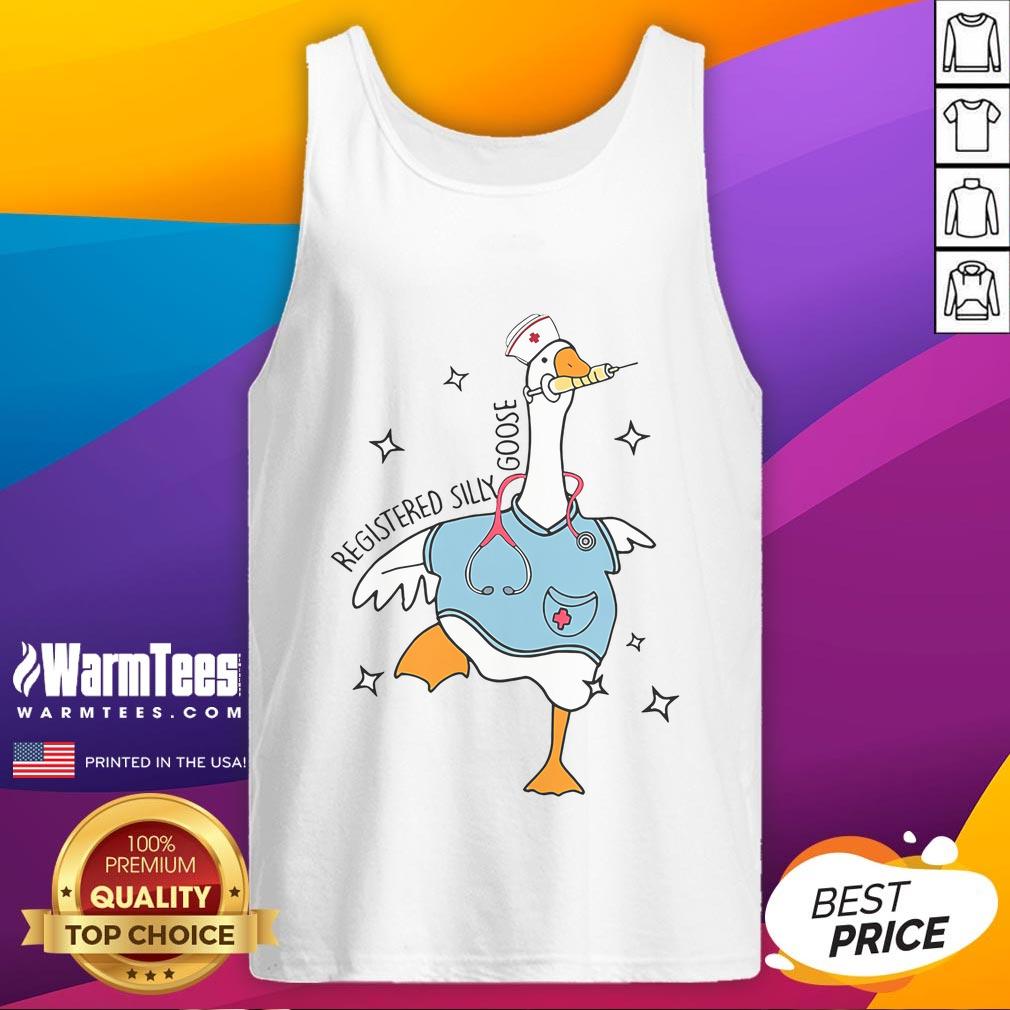 Funny nurse goose meme tank top featuring a silly goose design for hospital humor lovers.