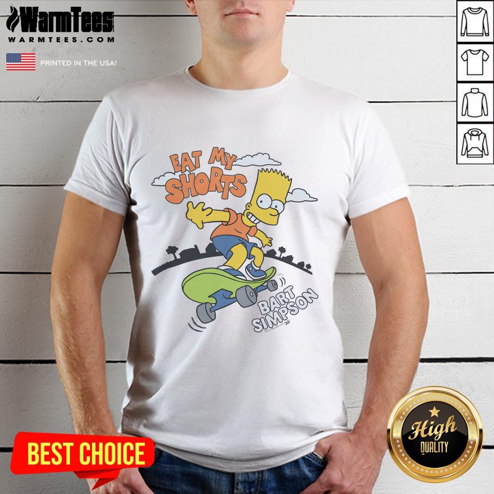 Awesome The Simpsons Bart Simpson 'Eat My Shorts' T-Shirt featuring vibrant graphics and a playful design.