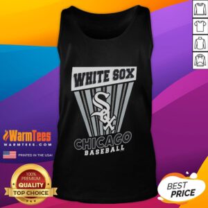 Chicago White Sox baseball starter tank top in black, featuring team logo and comfortable fit for fans and athletes.