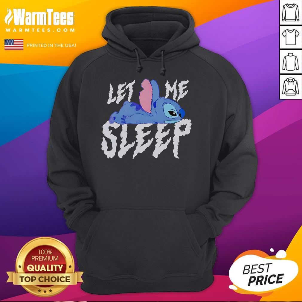 Cute Disney Stitch Let Me Sleep Hoodie featuring Stitch graphic, cozy design perfect for fans and comfort lovers.