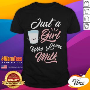 Cute Just A Girl Who Loves Milk T-Shirt featuring a playful graphic design for milk lovers.
