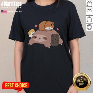 Cute Potato Guinea Pig Lover Ladies Tee featuring an adorable potato and guinea pig graphic on a stylish shirt.