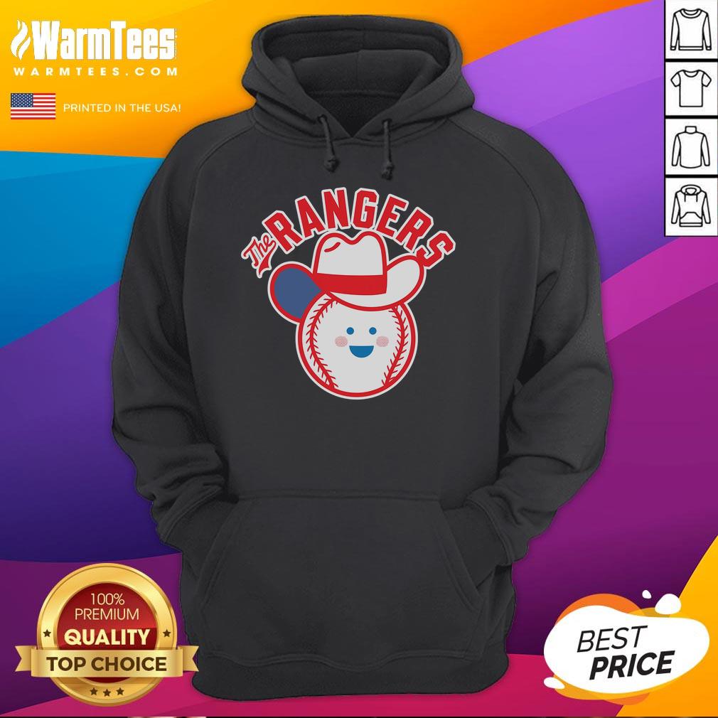 Alt Text: Cute The Rangers baseball cowboy hoodie in vibrant colors, perfect for young fans and cozy game days.