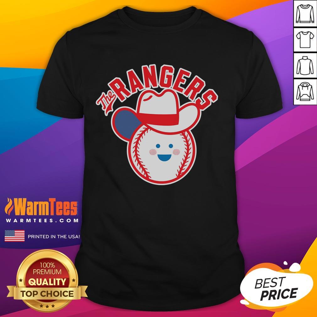 Alt Text: Cute The Rangers Baseball Cowboy T-Shirt featuring a playful design for fans of Texas Rangers baseball.
