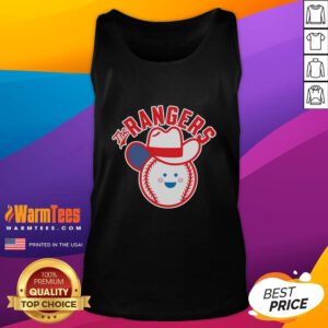 Alt Text: Cute The Rangers Baseball Cowboy Tank Top featuring a playful design, perfect for baseball fans and summer wear.
