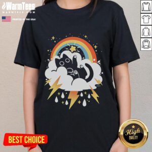 Cute Weathering The Storm Miski Ladies Tee featuring a stylish design perfect for casual outings and rainy days.