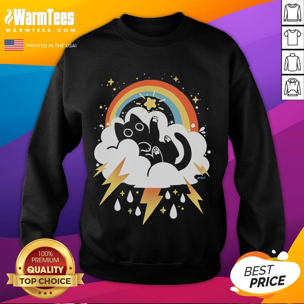 Alt Text: Cute Miski sweatshirt perfect for weathering the storm, featuring a cozy design and stylish details for any casual outing.