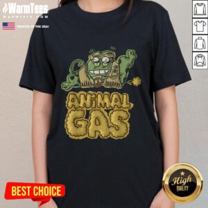 Funny animal gas farting frog design on ladies tee, perfect for quirky fashion lovers and animal enthusiasts.