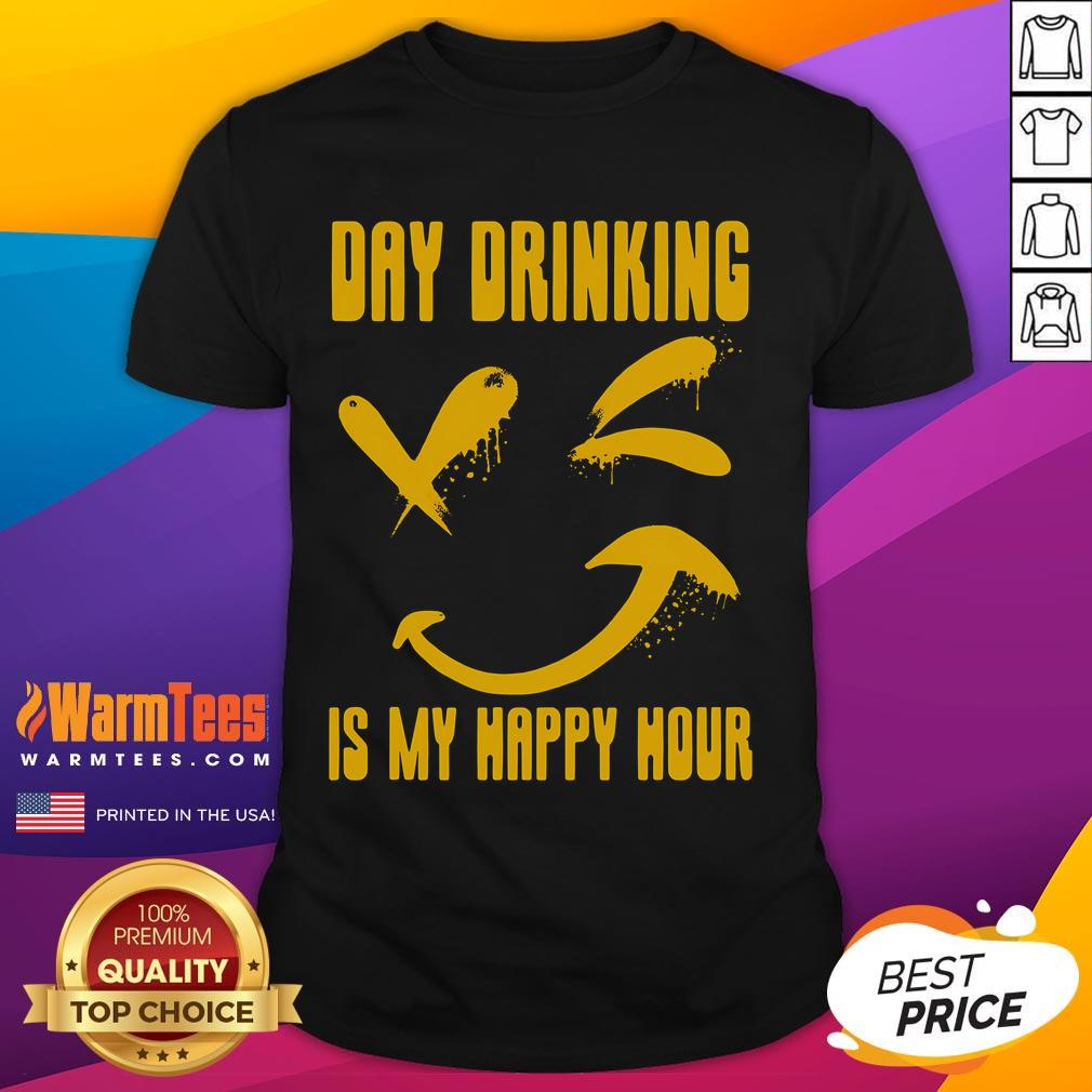 Funny Day Ing Is My Happy Hour T-Shirt featuring humorous hobbyist puns for casual wear and laughter.
