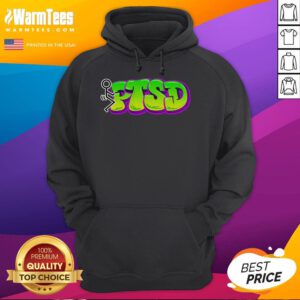 Funny Fck PTSD Stickman Hoodie featuring a humorous design for mental health awareness and stress relief.