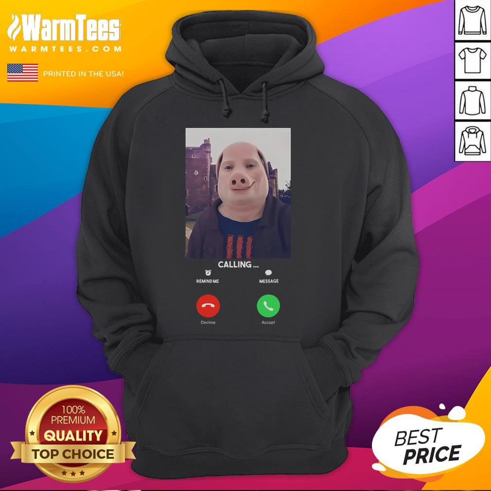 Funny John Pork meme hoodie featuring a playful design of John Pork calling, perfect for meme lovers and humor fans.