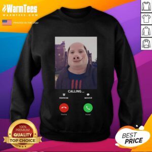 Alt Text: Funny John Pork is Calling meme sweatshirt featuring a humorous design of John Pork, perfect for meme lovers.