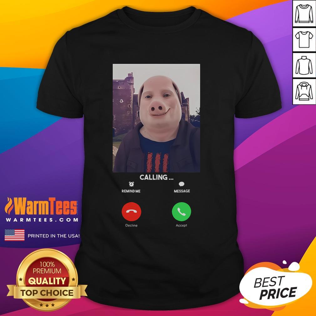 Funny John Pork is Calling meme t-shirt featuring a playful design of John Pork, perfect for humor lovers and meme fans.