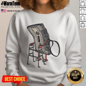 Funny old cassette retro sweatshirt featuring a vibrant graphic design perfect for vintage music lovers.