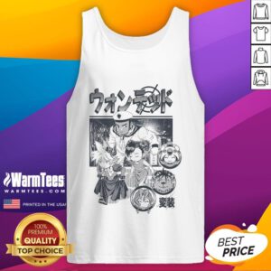 Funny Wanted Fashion Criminals tank top inspired by Final Fantasy, featuring playful graphics and vibrant colors.