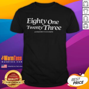 Alt Text: Good 8123 An Independent Record Company T-Shirt featuring a stylish design for music lovers and fans of indie labels.