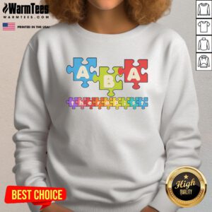 Alt Text: Cozy sweatshirt featuring Good ABA Therapist slogan, perfect for Applied Behavior Analysis professionals and specialists.