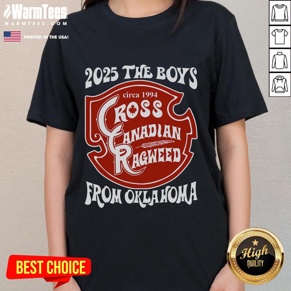Concert 2025: Good Cross Canadian Ragweed performance featuring The Boy From Oklahoma on a ladies tee shirt.
