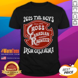 Alt Text: Good Cross Canadian Ragweed The Boy From Oklahoma concert 2025 T-shirt featuring vibrant design and band logo.