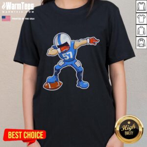 Stylish ladies' tee featuring a fun football dab dance graphic, perfect for game day celebrations and sports fans.