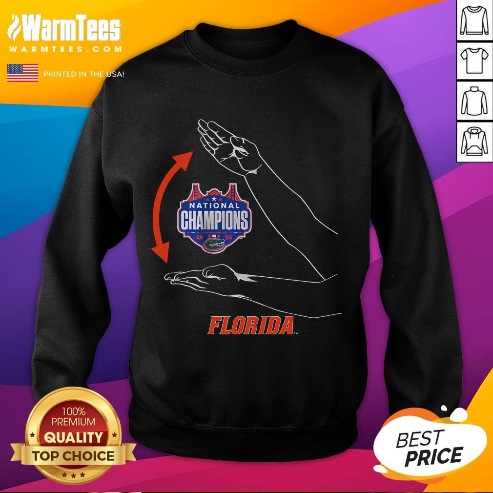 Good Florida Basketball National Champions Gator Chomp Sweatshirt featuring the iconic Gator logo and vibrant colors.