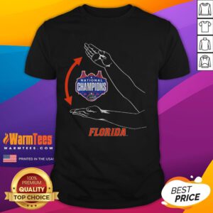 Good Florida Basketball National Champions Gator Chomp T-Shirt featuring vibrant team colors and iconic Gator logo.