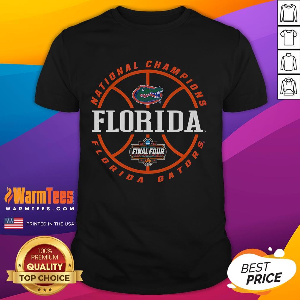 Florida Gators Infant 2025 NCAA Men's Basketball National Champions Slam Dunk T-Shirt featuring vibrant team colors and logo.