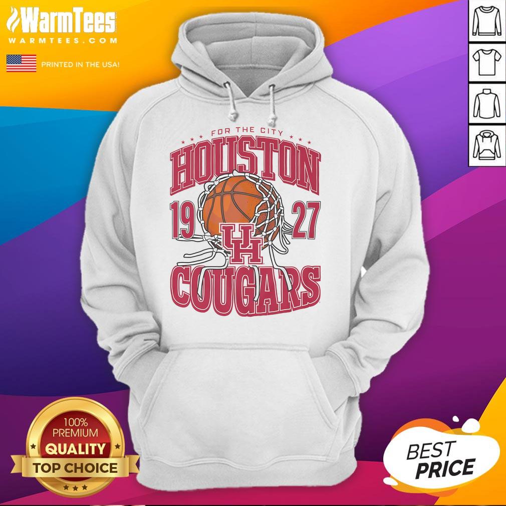 Alt Text: Good Houston Cougars Cut The Net Hoodie featuring team colors and logo, perfect for fans celebrating victories.