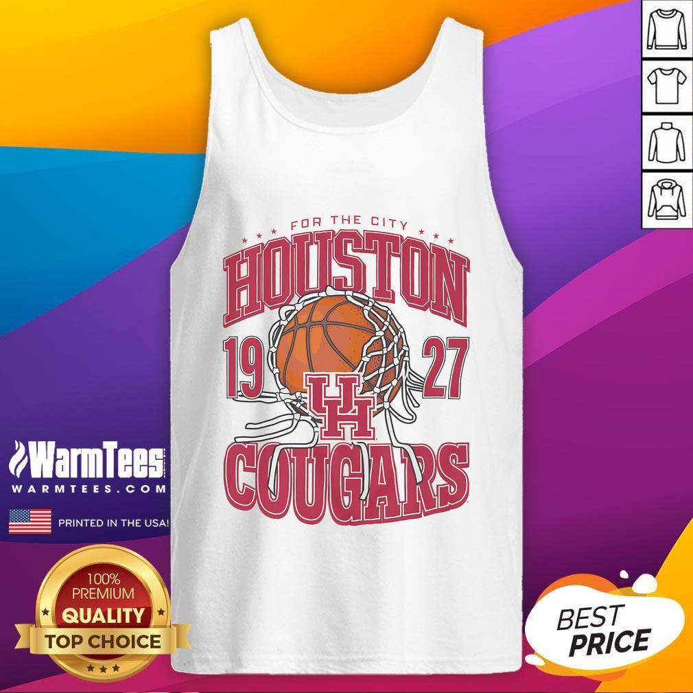 Good Houston Cougars Cut The Net tank top featuring vibrant team colors and logo, perfect for game day.