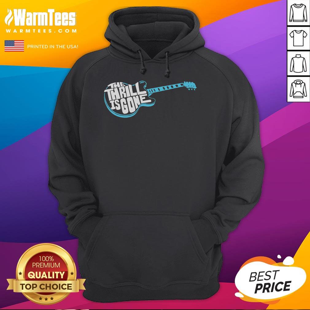 Good Lyriclyfe The Thrill Is Gone hoodie in stylish black, perfect for fans of music-inspired fashion.