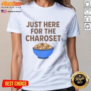 Delicious Passover dessert Charoset served on a plate, perfect for Jewish food lovers, featuring a stylish ladies tee design.