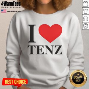 Happy I Love Tenz sweatshirt featuring a vibrant design, perfect for fans of Tenz and stylish streetwear.