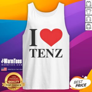 Happy I Love Tenz tank top featuring vibrant colors and a stylish design, perfect for fans and casual wear.