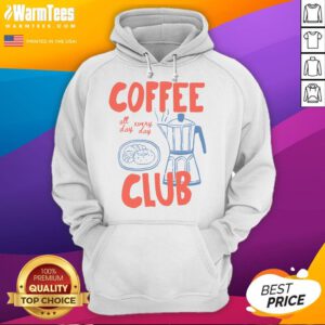 Nice Coffee Club retro coffee lover hoodie in vibrant colors, perfect for coffee enthusiasts and casual wear.