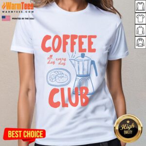 Retro Coffee Lover Ladies Tee from Nice Coffee Club featuring a stylish design perfect for coffee enthusiasts.