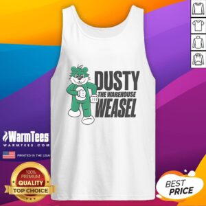 Nice Dusty the Warehouse Weasel tank top featuring a playful weasel graphic, perfect for casual wear and animal lovers.