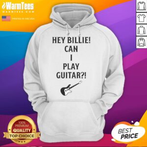 Tommy Lloyd wearing a Hey Billie Can I Play Guitar hoodie, showcasing a stylish look and vibrant streetwear fashion.