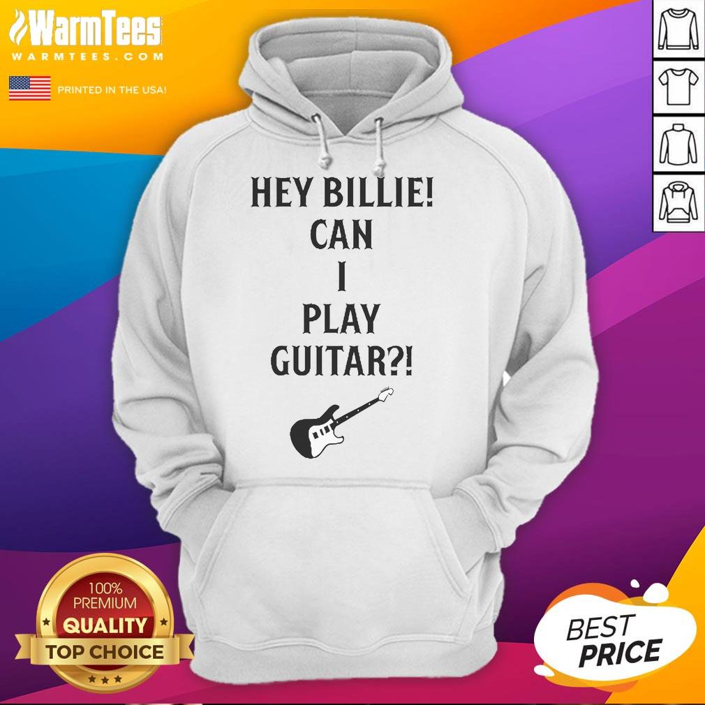 Tommy Lloyd wearing a Hey Billie Can I Play Guitar hoodie, showcasing a stylish look and vibrant streetwear fashion.
