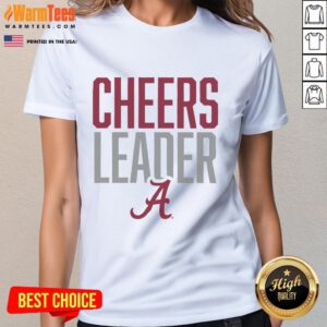 Official Alabama Crimson Tide Cheers Leader Ladies Tee in team colors, perfect for fans showcasing school spirit.