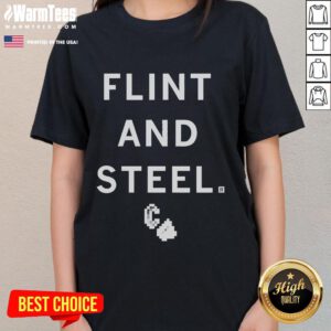 Official Flint and Steel ladies tee featuring a stylish design and comfortable fit, perfect for casual wear.