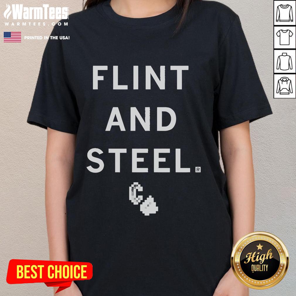 Official Flint and Steel ladies tee featuring a stylish design and comfortable fit, perfect for casual wear.