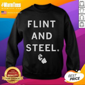 Official Flint and Steel sweatshirt featuring a stylish design, perfect for casual wear and outdoor enthusiasts.