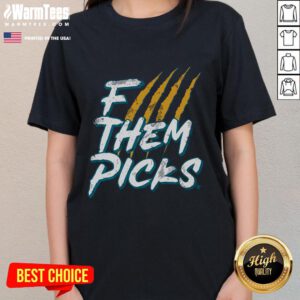 Official Jacksonville F Them Picks Ladies Tee showcasing stylish design and vibrant colors, perfect for fans.