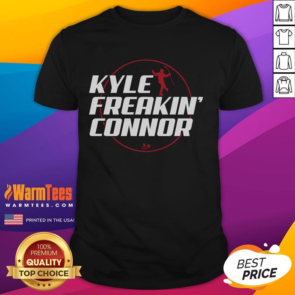 Official Kyle Freakin' Connor T-Shirt featuring a bold design, perfect for fans of hockey and Winnipeg Jets apparel.
