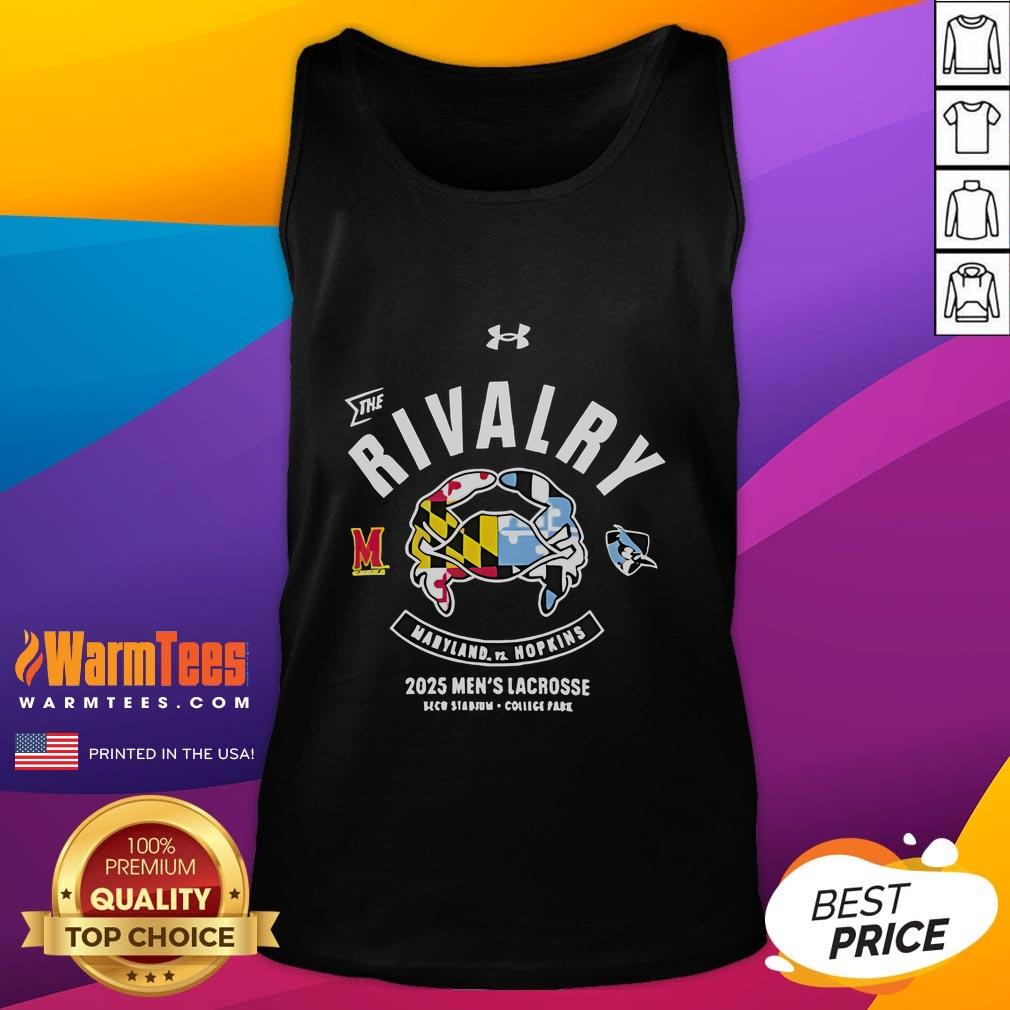 Official Maryland Terrapins vs Johns Hopkins Blue Jays 2025 rivalry performance tank top featuring team logos and vibrant design.