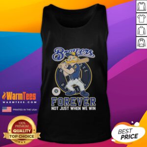 Official Milwaukee Brewers Forever Mascot Tank Top showcasing team spirit and pride, perfect for fans on game day.