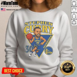 Official Steph Curry 30 Golden State Warriors 2025 NBA Playoffs sweatshirt in navy, showcasing team pride and style.