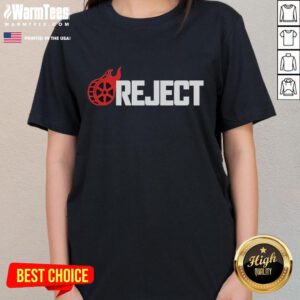 Official The Reel Rejects flaming logo ladies tee in vibrant colors, perfect for fans of The Reel Rejects.