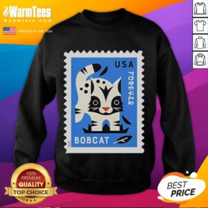Official USA Bobcat Stamp Sweatshirt featuring a bold graphic design, perfect for casual wear and Bobcat fans.